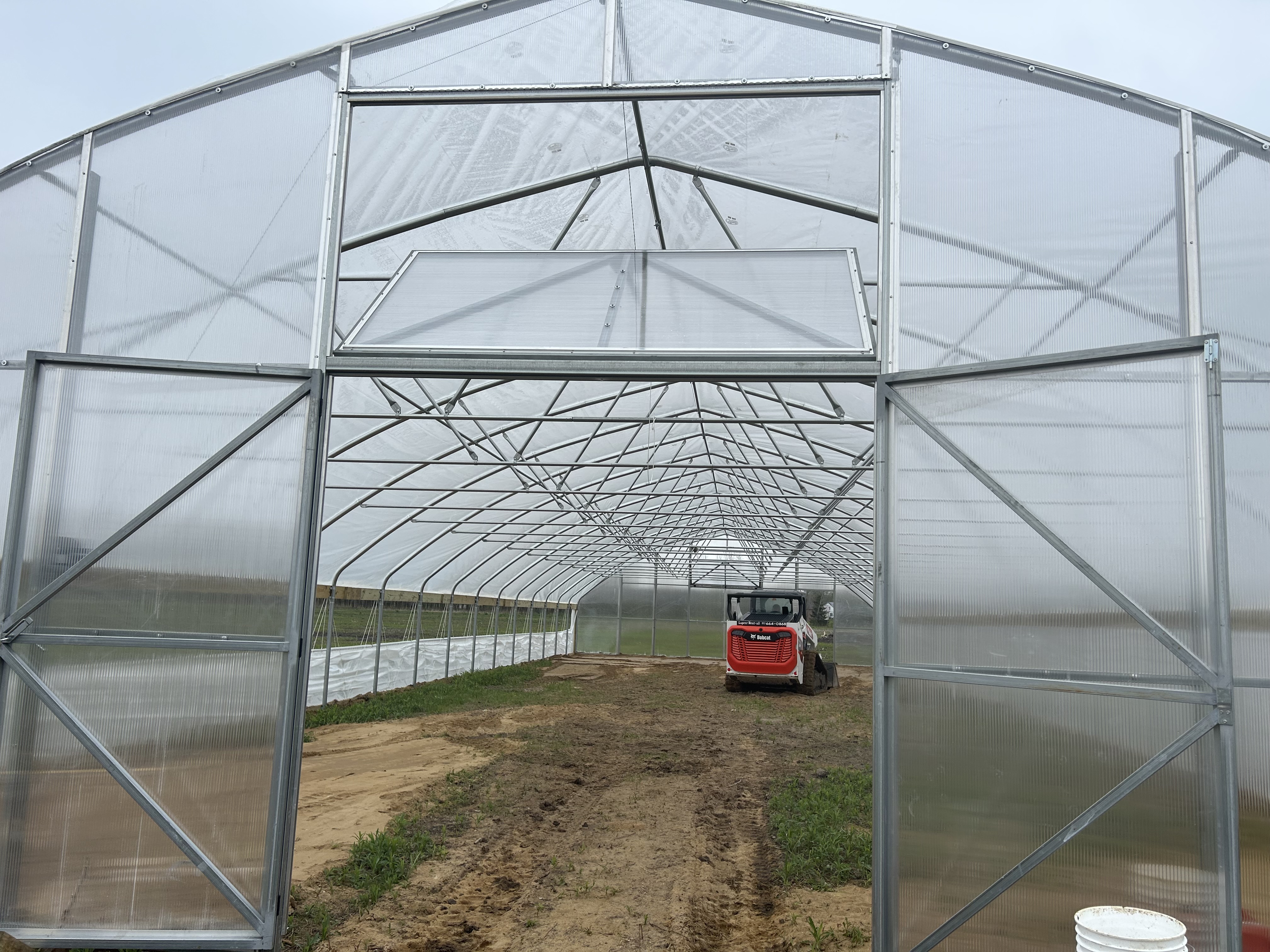 A newly installed high tunnel.